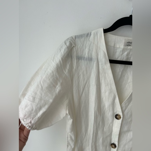 Aritzia Wilfred linen white mini dress - Picture 4 of 12